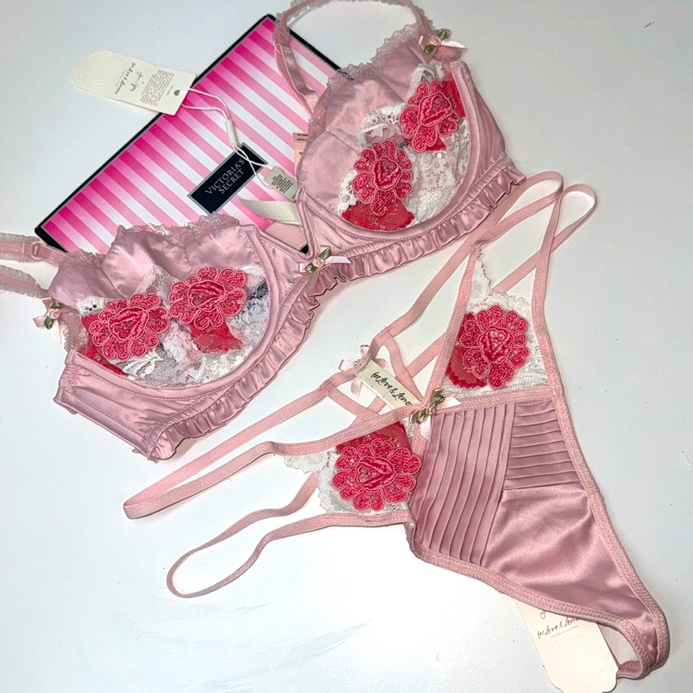 🔥For love and lemons by Victoria Secret set Sz M/L New